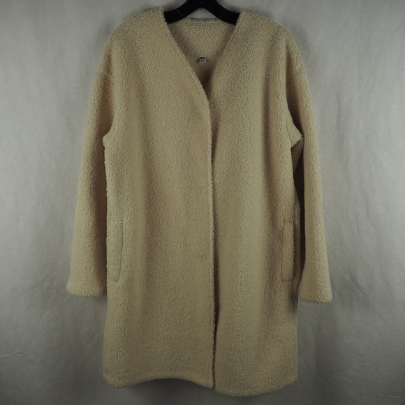 Uniqlo Jackets & Blazers - Uniqlo Sherpa Long Coat Trench Polyester Cream L
